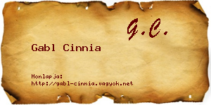 Gabl Cinnia névjegykártya